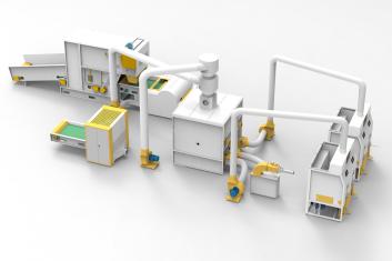HJ-500 Barisan Pencampuran dan Pengisian Serat-span